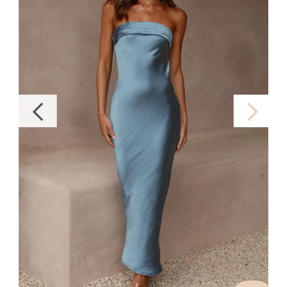 Gisele Maxi Dress - Steel Blue US Size 8